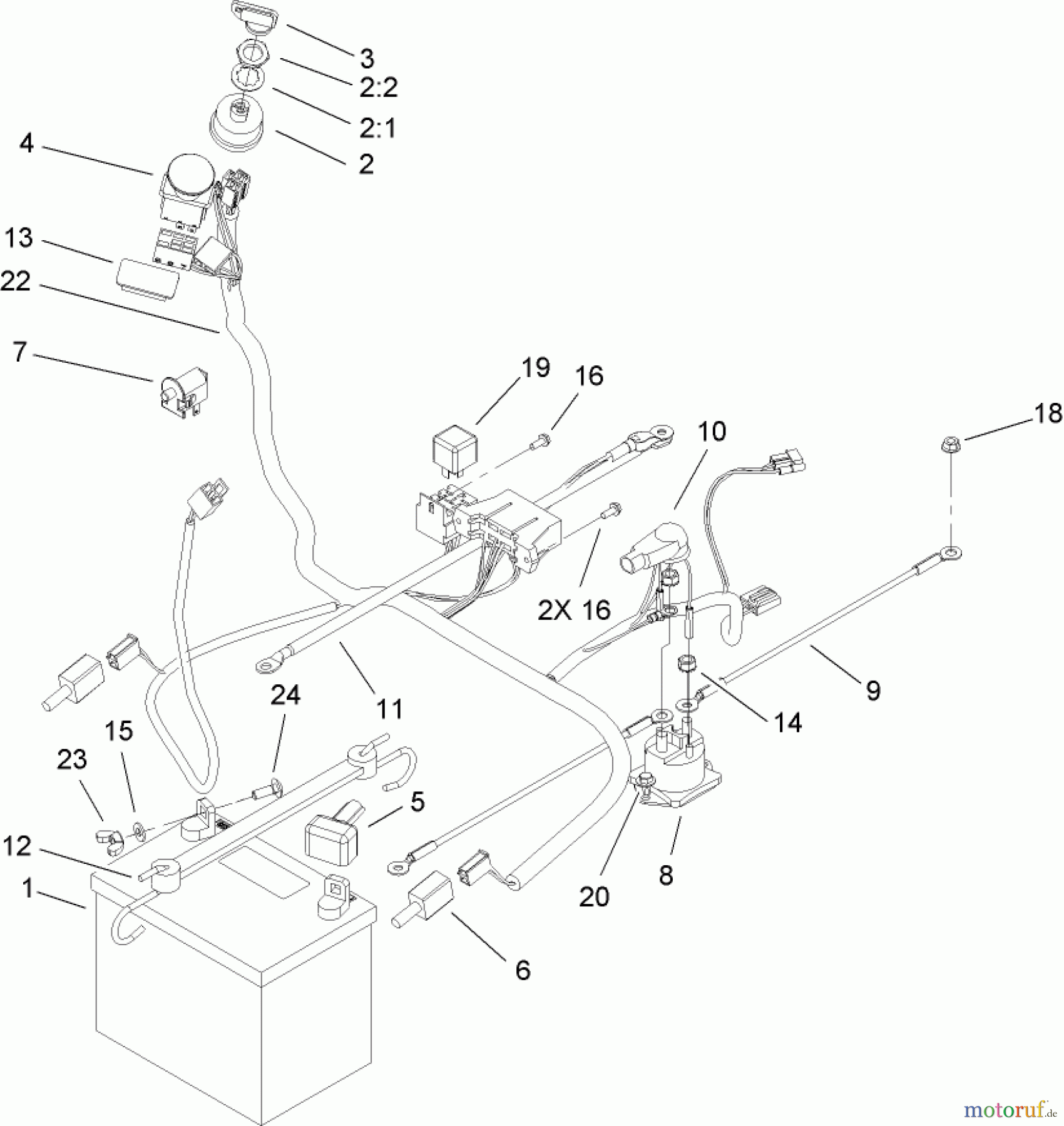 Toro Neu Mowers, Zero-Turn 74353 (Z480) - Toro TimeCutter Z480 Riding Mower, 2006 (260000001-260999999) ELECTRICAL ASSEMBLY