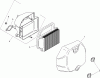 Toro 74360 (Z4200) - TimeCutter Z4200 Riding Mower, 2008 (280000001-280999999) Spareparts AIR INTAKE AND FILTRATION ASSEMBLY KOHLER SV590-0019