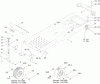 Toro 74360 (Z4200) - TimeCutter Z4200 Riding Mower, 2010 (310000001-310999999) Spareparts FRAME AND CASTER WHEEL ASSEMBLY