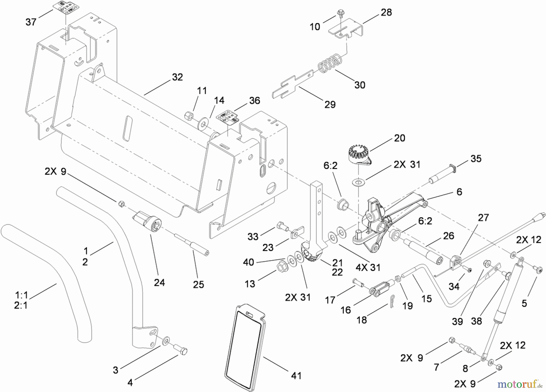 Toro Neu Mowers, Zero-Turn 74360 (Z4200) - Toro TimeCutter Z4200 Riding Mower, 2010 (310000001-310999999) MOTION CONTROL ASSEMBLY