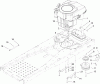 Toro 74370 (Z5000) - TimeCutter Z5000 Riding Mower, 2007 (270000001-270999999) Spareparts ENGINE AND CLUTCH ASSEMBLY