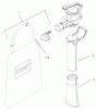 Toro 51587 - Super Blower Vac, 2001 (210000001-210999999) Listas de piezas de repuesto y dibujos VACUUM TUBE AND BAG ASSEMBLY