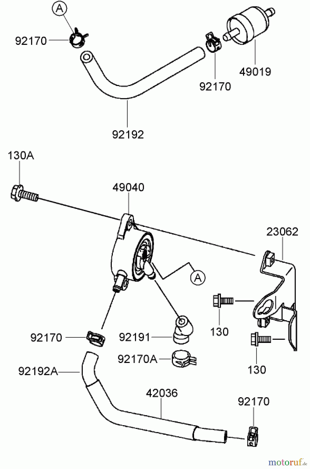  Toro Neu Mowers, Zero-Turn 74374 (Z5040) - Toro TimeCutter Z5040 Riding Mower, 2008 (280000001-280999999) FUEL TANK AND VALVE ASSEMBLY KAWASAKI FH641V-AS31