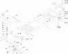 Toro 74376 (Z5035) - TimeCutter Z5035 Riding Mower, 2010 (310000001-310999999) Spareparts FRAME AND CASTER WHEEL ASSEMBLY