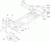 Toro 74381 (Z4202) - TimeCutter Z4202 Riding Mower, 2008 (280000001-280999999) Spareparts FRAME ASSEMBLY