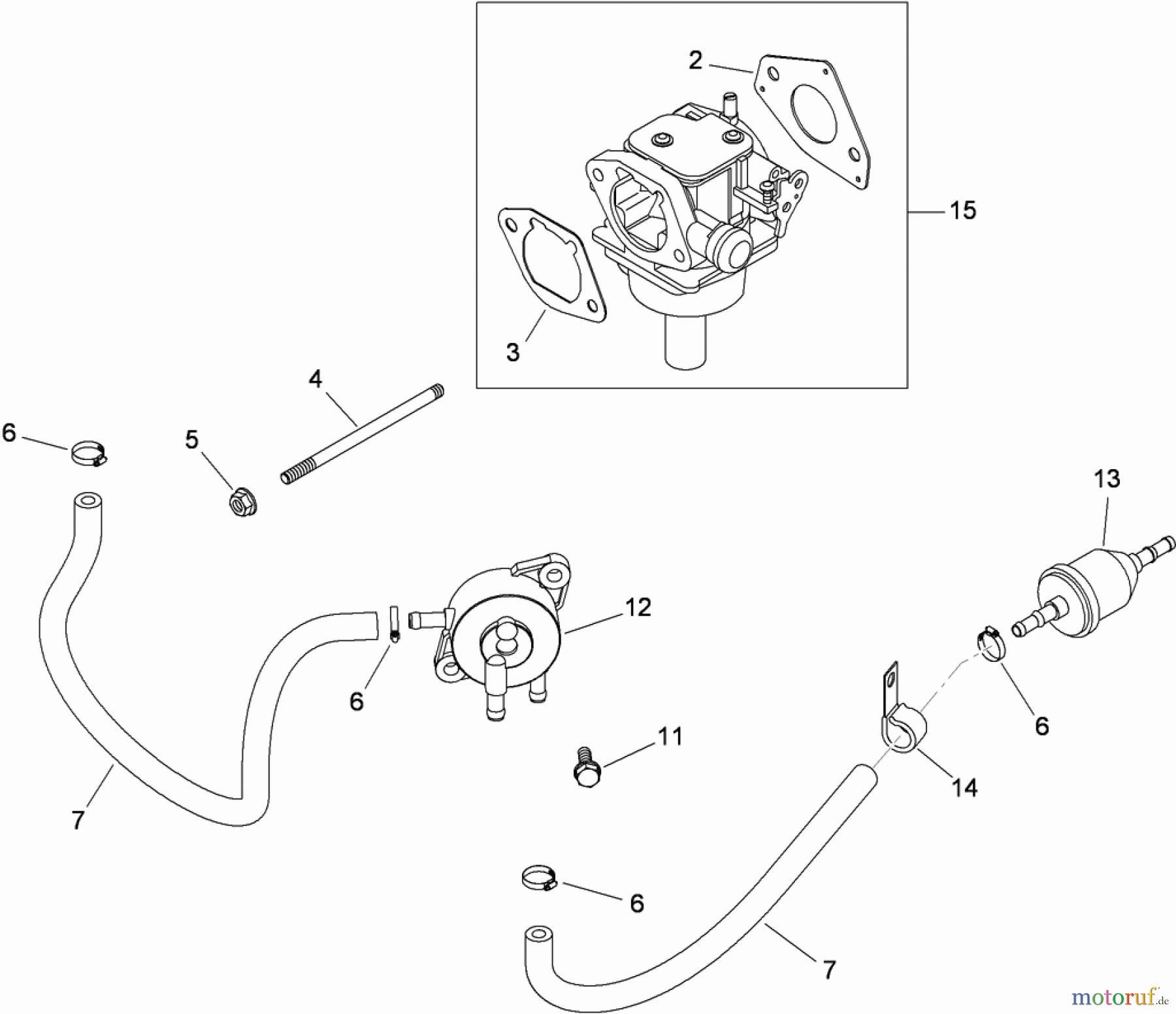  Toro Neu Mowers, Zero-Turn 74381 (Z4202) - Toro TimeCutter Z4202 Riding Mower, 2009 (290000001-290000210) FUEL SYSTEM ASSEMBLY KOHLER SV710-0031