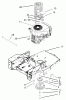 Toro 74405 (18-52ZX) - 18-52ZX TimeCutter ZX Riding Mower, 2003 (230000001-230999999) Spareparts ENGINE AND CLUTCH ASSEMBLY