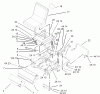 Toro 74405 (18-52ZX) - 18-52ZX TimeCutter ZX Riding Mower, 2003 (230000001-230999999) Spareparts MAIN FRAME AND SEAT ASSEMBLY