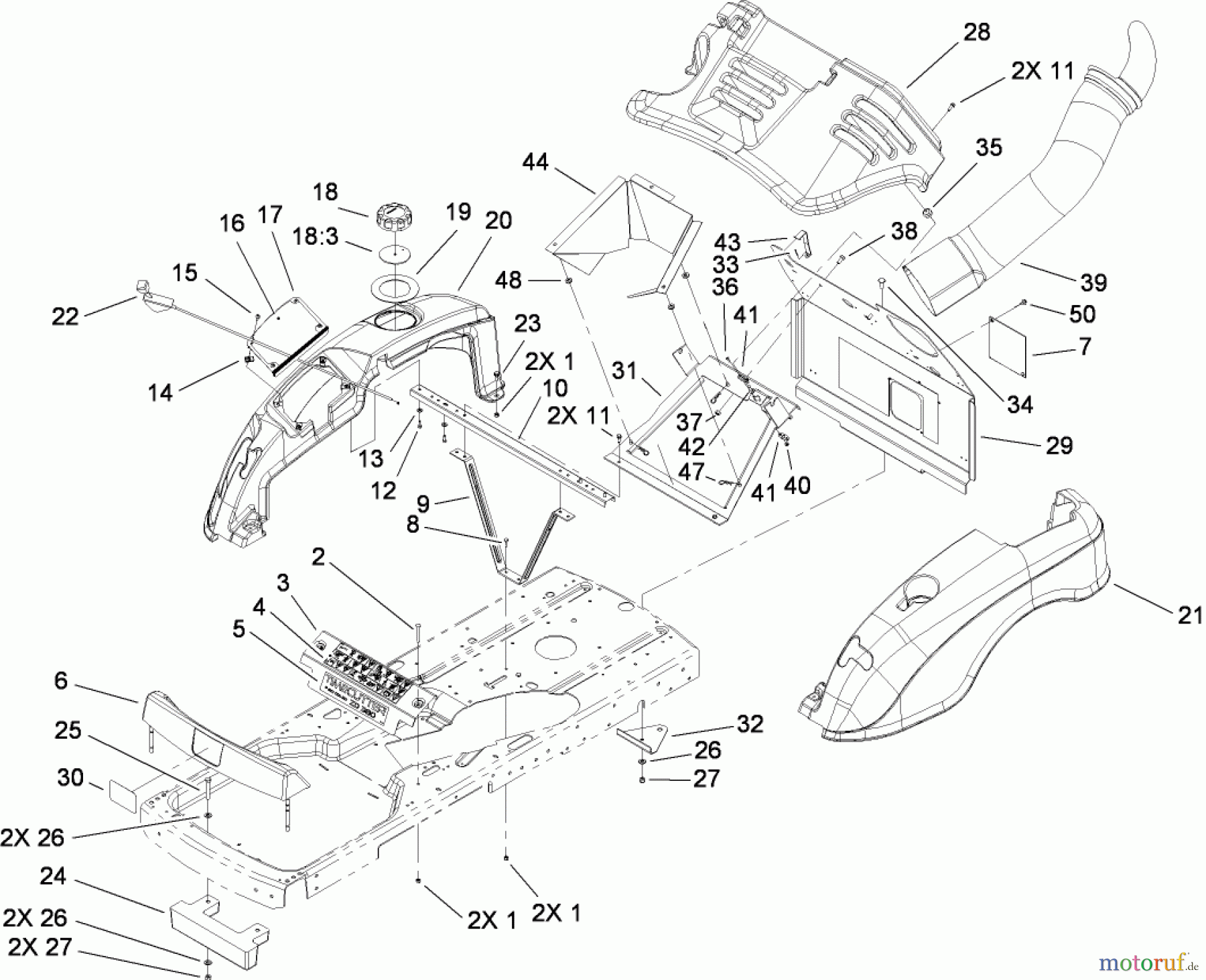 Toro Neu Mowers, Zero-Turn 74433 (ZD420) - Toro TimeCutter ZD420 Riding Mower, 2008 (280000001-280999999) STYLING ASSEMBLY