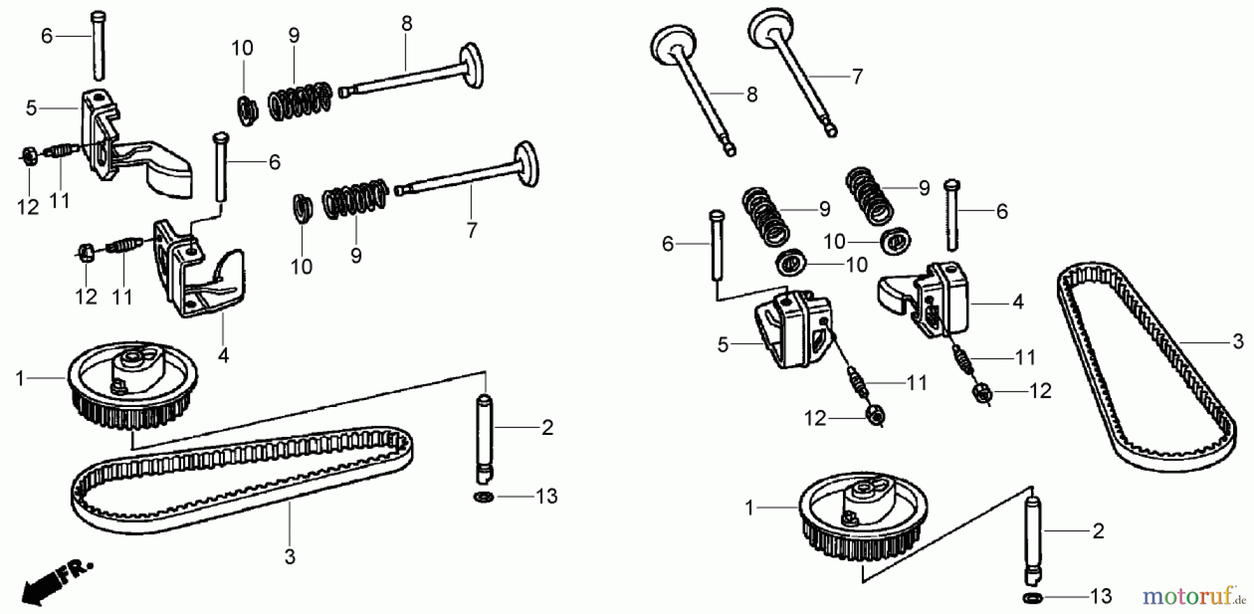  Toro Neu Mowers, Zero-Turn 74434 (ZD530) - Toro TimeCutter ZD530 Riding Mower, 2007 (270000001-270999999) CAMSHAFT ASSEMBLY HONDA GXV530 EXA2