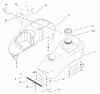 Toro 74601 (Z17-44) - Z17-44 TimeCutter Z Riding Mower, 2002 (220000913-220999999) Spareparts FUEL TANK ASSEMBLY