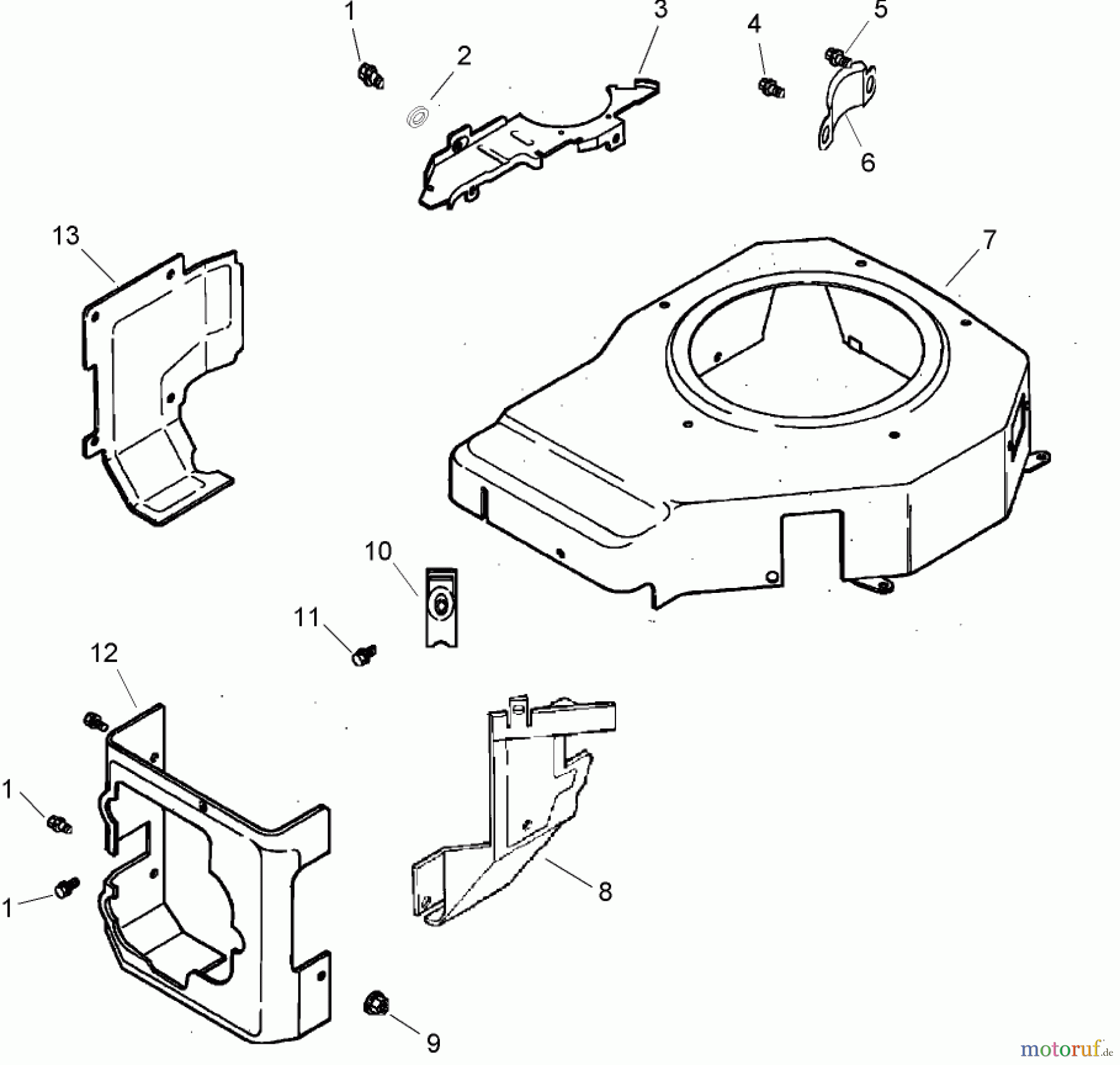 Toro Neu Mowers, Zero-Turn 74603 (ZX440) - Toro TimeCutter ZX440 Riding Mower, 2006 (260000001-260999999) BLOWER HOUSING AND BAFFLE ASSEMBLY KOHLER CV492S-27525