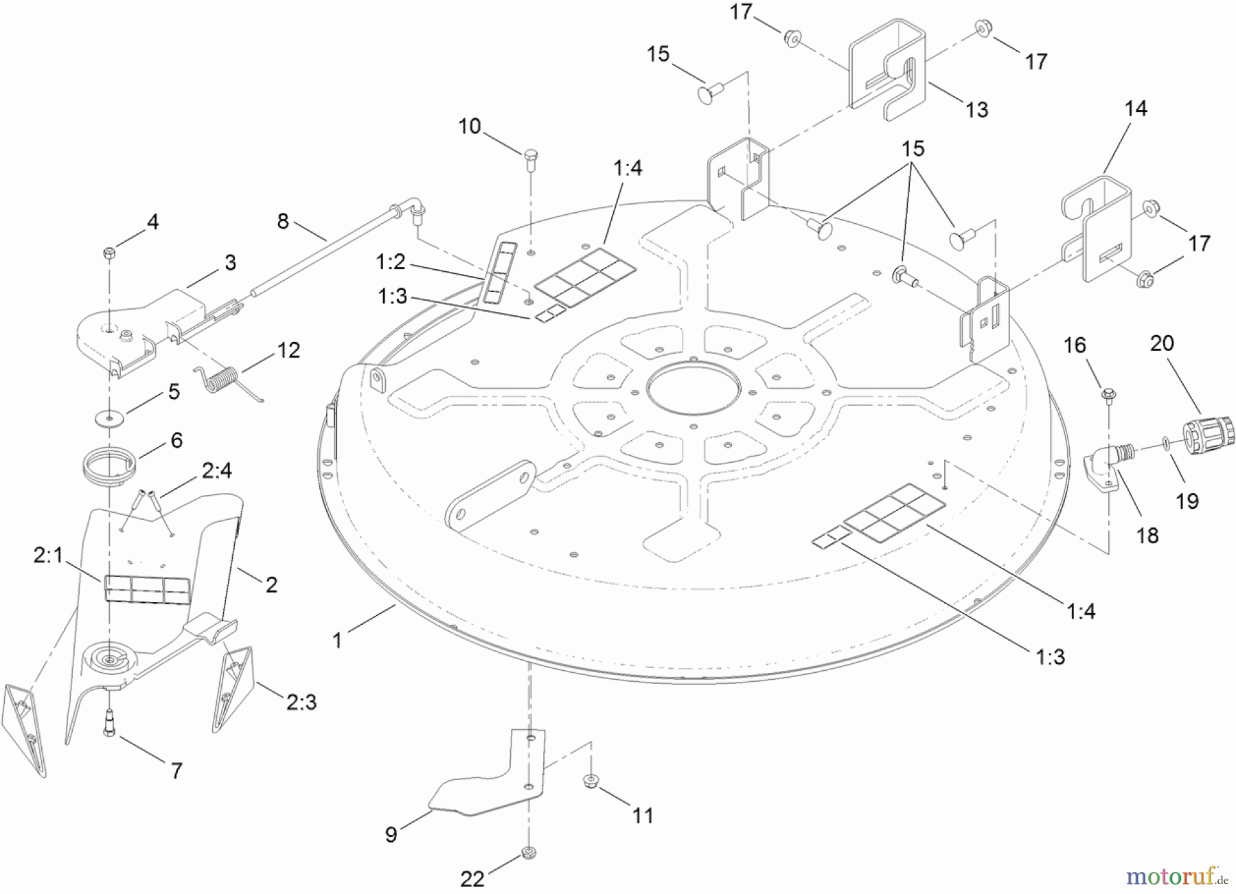  Toro Neu Mowers, Zero-Turn 74620 (3200) - Toro TimeCutter SS 3200 Riding Mower, 2011 (311000001-311999999) 32 INCH DECK ASSEMBLY