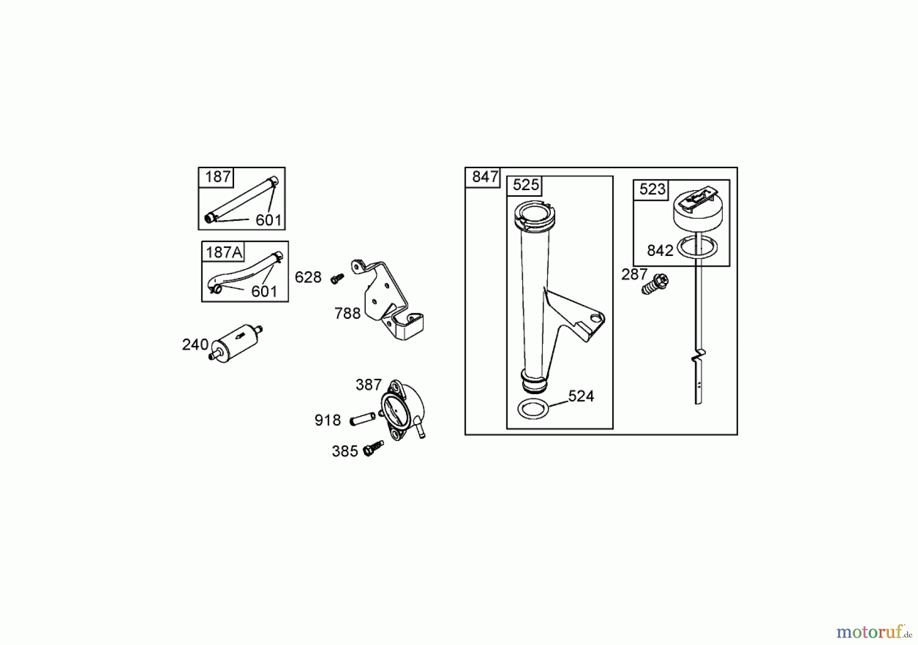 Toro Neu Mowers, Zero-Turn 74704 (ZX480) - Toro TimeCutter ZX480 Riding Mower, 2005 (250000001-250999999) OIL FILTER, TUBE AND PUMP ASSEMBLY BRIGGS AND STRATTON 406577-0191-E1