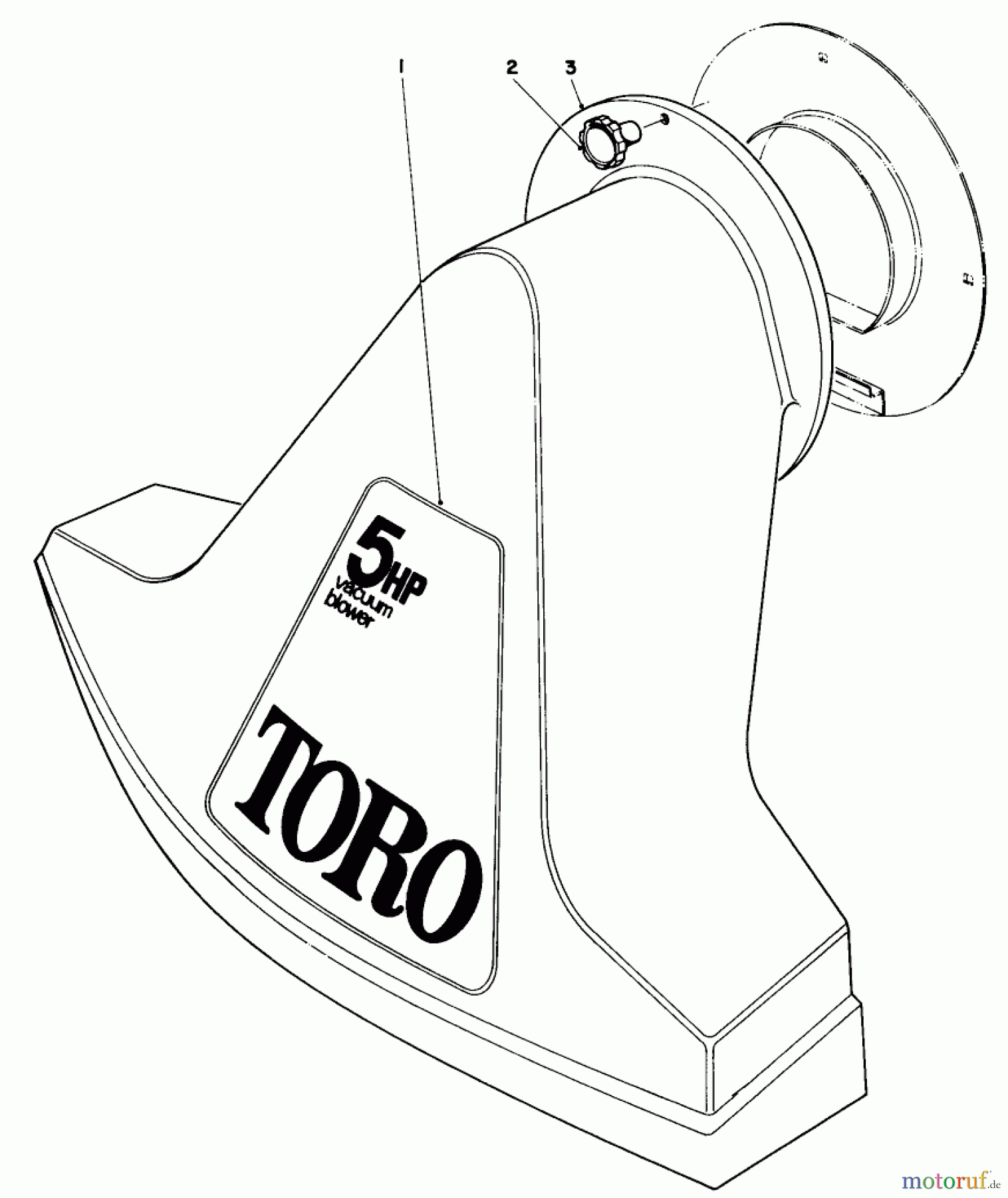  Toro Neu Blowers/Vacuums/Chippers/Shredders 62922 - Toro 5 hp Lawn Vacuum, 1974 (4000001-4999999) SNOUT ASSEMBLY (MODELS 62911 & 62922)