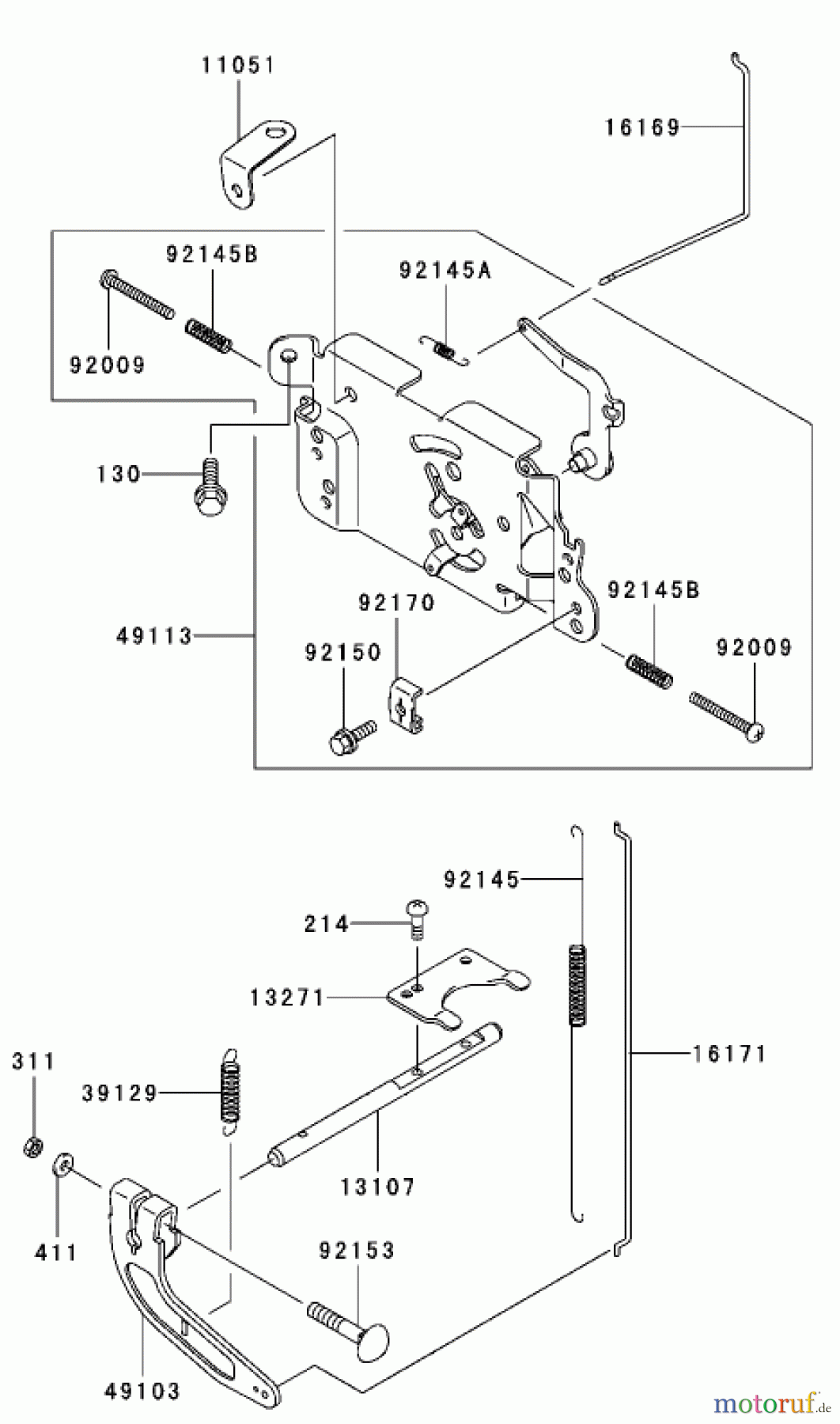  Toro Neu Mowers, Zero-Turn 74801 (Z18-52) - Toro Z18-52 TimeCutter Z Riding Mower, 2002 (220000001-220999999) CONTROL EQUIPMENT ASSEMBLY KAWASAKI FH 531V-AS07