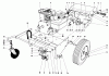 Toro 62923 - 5 hp Lawn Vacuum, 1975 (5000001-5999999) Listas de piezas de repuesto y dibujos ENGINE AND BASE ASSEMBLY (MODEL 62923)