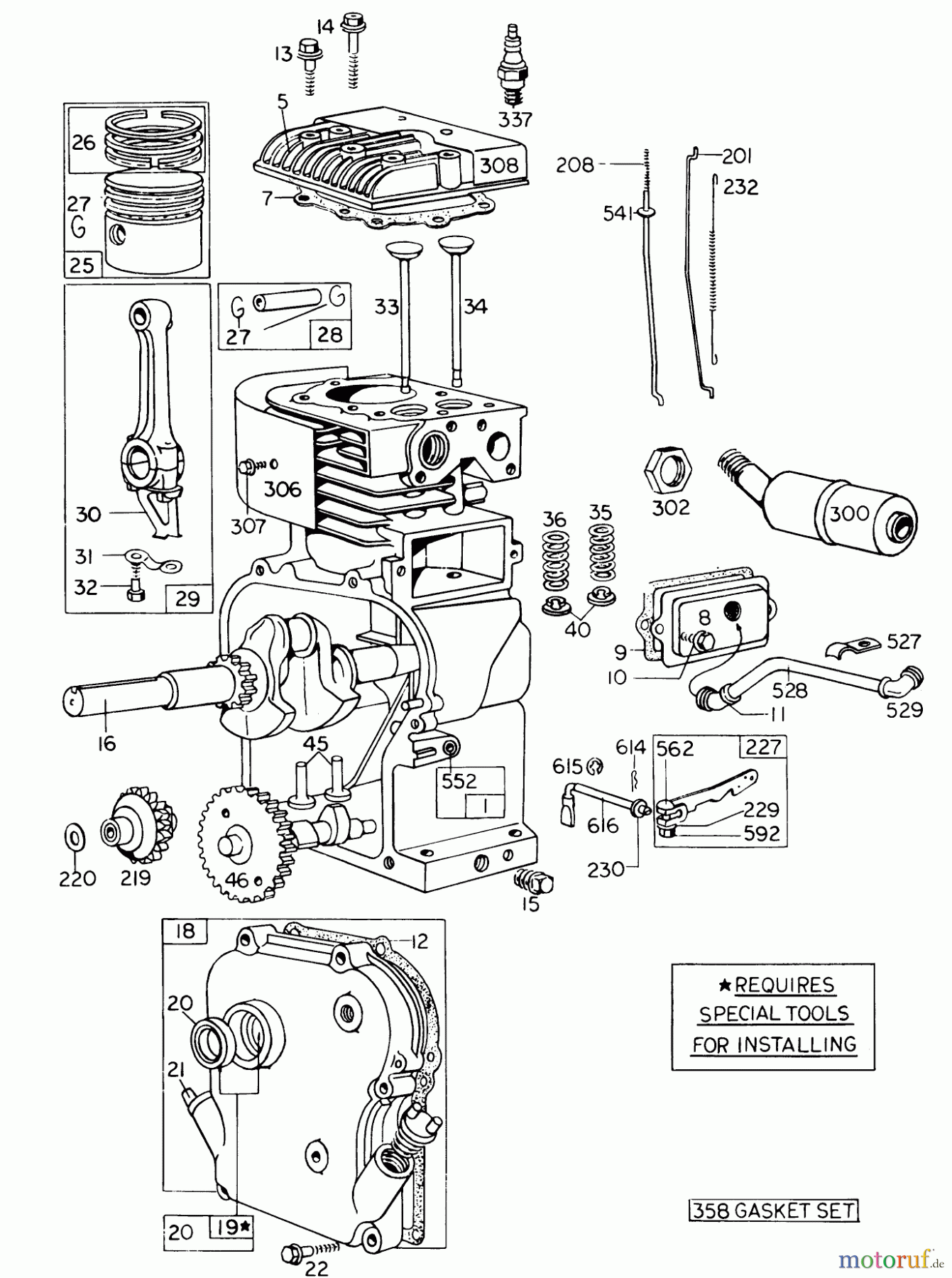  Toro Neu Blowers/Vacuums/Chippers/Shredders 62912 - Toro 5 hp Lawn Vacuum, 1975 (5000001-5999999) ENGINE MODEL NO. 130202 TYPE 0492 BRIGGS & STRATTON