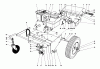 Toro 62912 - 5 hp Lawn Vacuum, 1977 (7000001-7999999) Listas de piezas de repuesto y dibujos ENGINE AND BASE ASSEMBLY (MODEL 62923)
