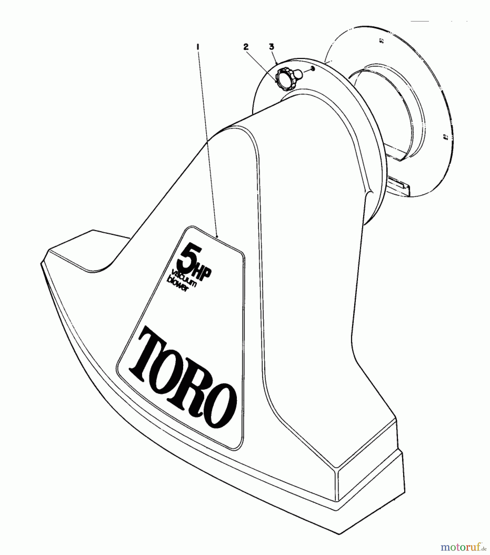 Toro Neu Blowers/Vacuums/Chippers/Shredders 62923 - Toro 5 hp Lawn Vacuum, 1977 (7000001-7999999) SNOUT ASSEMBLY (MODELS 62912 & 62923)