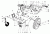 Toro 62912 - 5 hp Lawn Vacuum, 1978 (8000001-8999999) Pièces détachées ENGINE AND BASE ASSEMBLY (MODEL 62923)