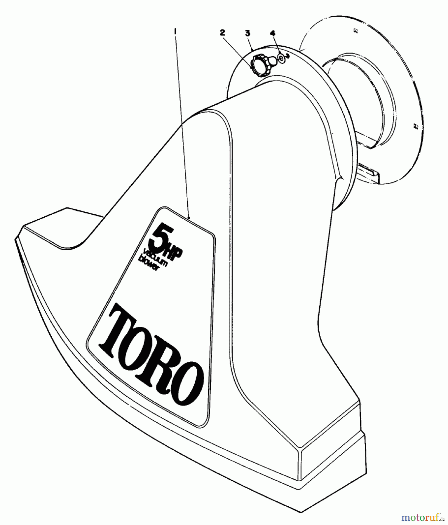  Toro Neu Blowers/Vacuums/Chippers/Shredders 62912 - Toro 5 hp Lawn Vacuum, 1978 (8000001-8999999) SNOUT ASSEMBLY (MODELS 62912 & 62923)