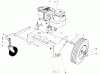 Toro 62923 - 5 hp Lawn Vacuum, 1979 (9000001-9999999) Ersatzteile ENGINE AND BASE ASSEMBLY (MODEL 62912)