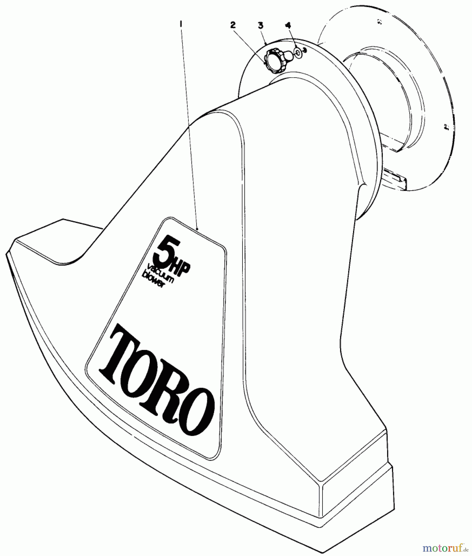 Toro Neu Blowers/Vacuums/Chippers/Shredders 62912 - Toro 5 hp Lawn Vacuum, 1979 (9000001-9999999) SNOUT ASSEMBLY (MODELS 62912 & 62923)