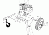 Toro 62923 - 5 hp Lawn Vacuum, 1980 (0000001-0999999) Ersatzteile ENGINE AND BASE ASSEMBLY (MODEL 62912)
