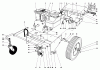 Toro 62912 - 5 hp Lawn Vacuum, 1980 (0000001-0999999) Listas de piezas de repuesto y dibujos ENGINE AND BASE ASSEMBLY (MODEL 62923)