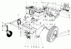 Toro 62923 - 5 hp Lawn Vacuum, 1983 (3000001-3999999) Listas de piezas de repuesto y dibujos ENGINE AND BASE ASSEMBLY (MODEL 62923)