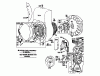 Toro 62912 - 5 hp Lawn Vacuum, 1982 (2000001-2999999) Listas de piezas de repuesto y dibujos REWIND STARTER