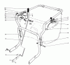 Toro 62912 - 5 hp Lawn Vacuum, 1984 (4000001-4999999) Listas de piezas de repuesto y dibujos CONTROLS AND HANDLE ASSEMBLY (MODEL 62912)
