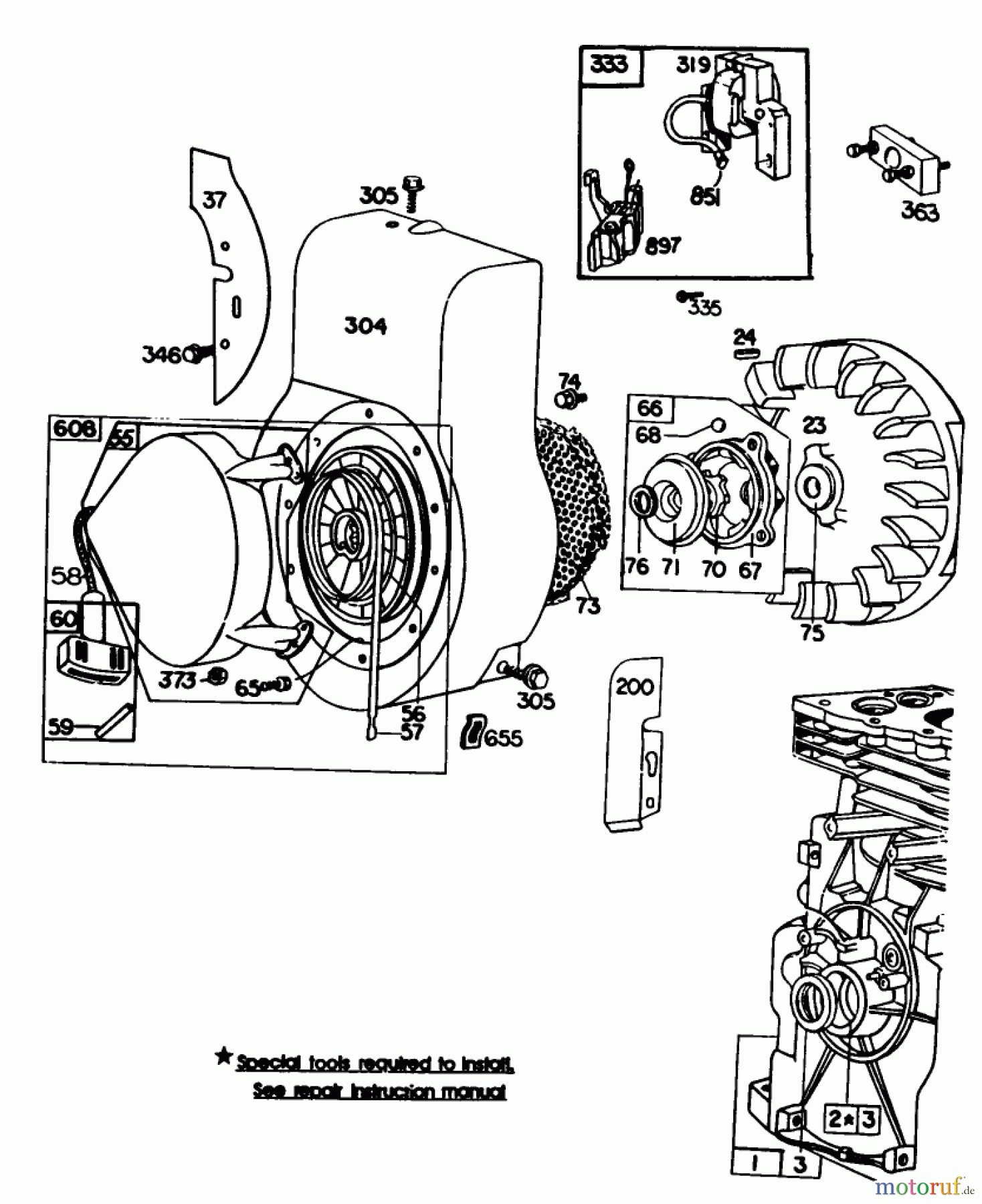  Toro Neu Blowers/Vacuums/Chippers/Shredders 62912 - Toro 5 hp Lawn Vacuum, 1984 (4000001-4999999) ENGINE BRIGGS & STRATTON MODEL NO. 130202-1640-01 #2