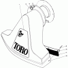 Toro 62923 - 5 hp Lawn Vacuum, 1984 (4000001-4999999) Listas de piezas de repuesto y dibujos SNOUT ASSEMBLY (MODELS 62912 & 62923)