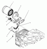 Toro Y1-16OEE4 (616-Z) - 616-Z Tractor, 1992 (2000001-2999999) Spareparts OIL FILTER ASSEMBLY