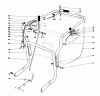 Toro 62923 - 5 hp Lawn Vacuum, 1985 (5000001-5999999) Listas de piezas de repuesto y dibujos CONTROLS AND HANDLE ASSEMBLY (MODEL 62923)