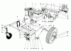 Toro 62912 - 5 hp Lawn Vacuum, 1985 (5000001-5999999) Listas de piezas de repuesto y dibujos ENGINE AND BASE ASSEMBLY (MODEL 62923)