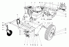 Toro 62923 - 5 hp Lawn Vacuum, 1986 (6000001-6999999) Listas de piezas de repuesto y dibujos ENGINE AND BASE ASSEMBLY (MODEL 62923)
