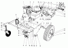 Toro 62912 - 5 hp Lawn Vacuum, 1987 (7000001-7999999) Listas de piezas de repuesto y dibujos ENGINE AND BASE ASSEMBLY (MODEL 62923)