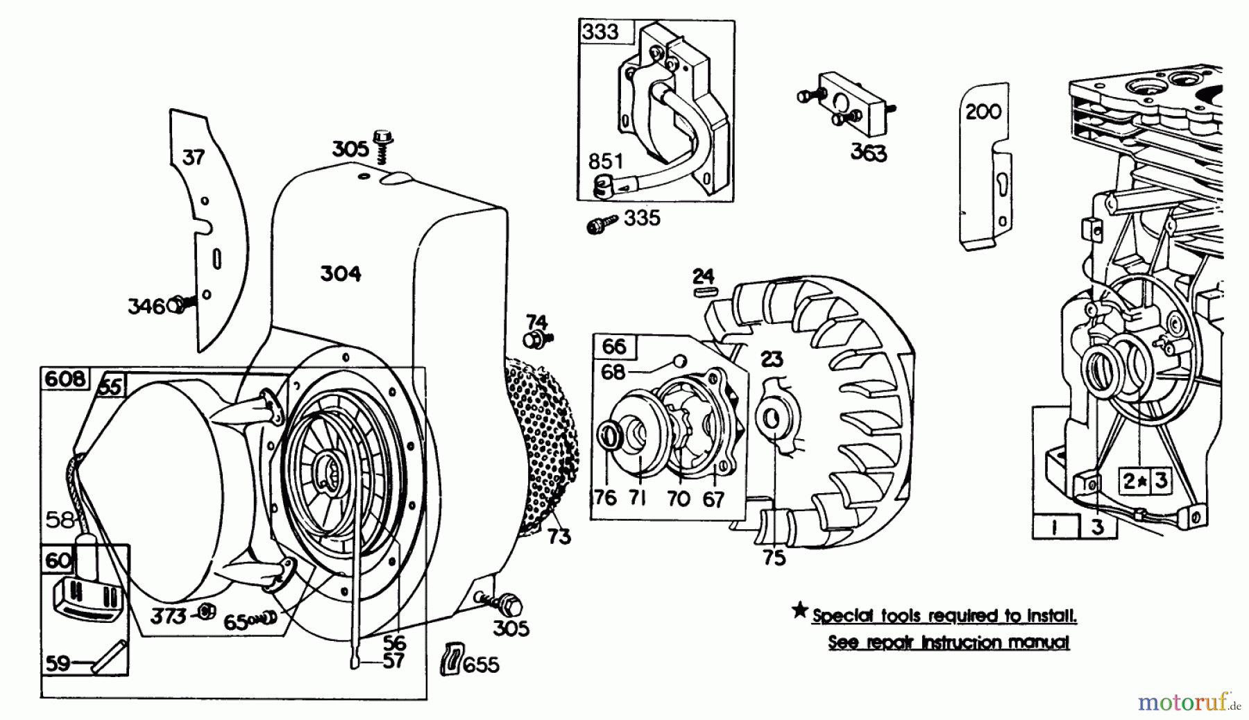  Toro Neu Blowers/Vacuums/Chippers/Shredders 62912 - Toro 5 hp Lawn Vacuum, 1987 (7000001-7999999) ENGINE BRIGGS & STRATTON MODEL NO. 130202-1640-01 #2