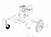 Toro 62912 - 5 hp Lawn Vacuum, 1989 (9000001-9999999) Pièces détachées ENGINE AND BASE ASSEMBLY (MODEL 62912)
