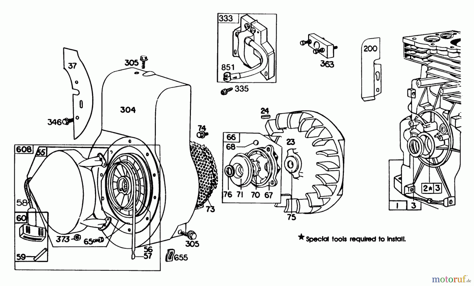  Toro Neu Blowers/Vacuums/Chippers/Shredders 62923 - Toro 5 hp Lawn Vacuum, 1989 (9000001-9999999) ENGINE BRIGGS & STRATTON MODEL NO. 130202-1640-01 #3