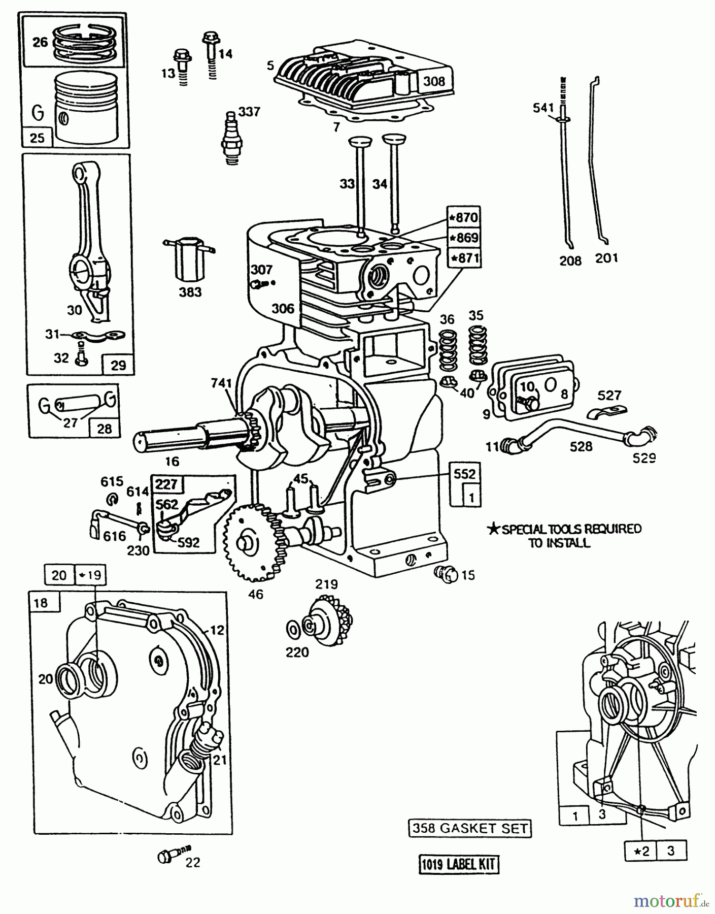  Toro Neu Blowers/Vacuums/Chippers/Shredders 62923 - Toro 5 hp Lawn Vacuum, 1992 (2000001-2999999) ENGINE BRIGGS & STRATTON MODEL NO. 130202-1640-01 #1