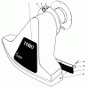 Toro 62912 - 5 hp Lawn Vacuum, 1991 (1000001-1999999) Ersatzteile SNOUT ASSEMBLY