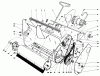 Toro 38000 (S-120) - S-120 Snowthrower, 1991 (1000001-1999999) Spareparts LOWER MAIN FRAME ASSEMBLY