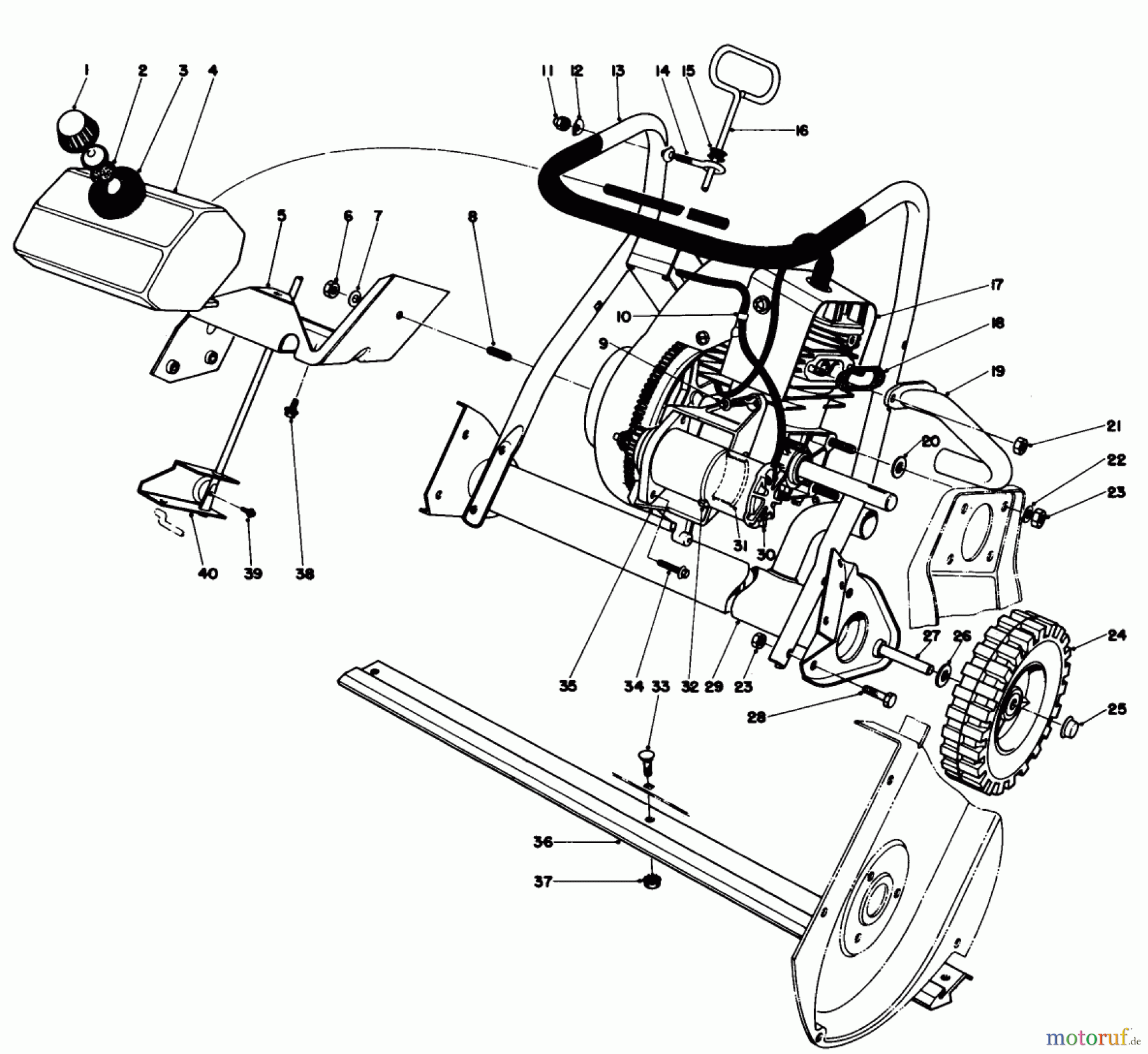  Toro Neu Snow Blowers/Snow Throwers Seite 1 38020 - Toro Snow Master 20, 1978 (8000001-8999999) ENGINE ASSEMBLY (MODEL 38030)