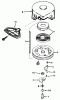 Toro 38035 (3521) - 3521 Snowthrower, 1988 (8000001-8999999) Spareparts REWIND STARTER NO. 590604