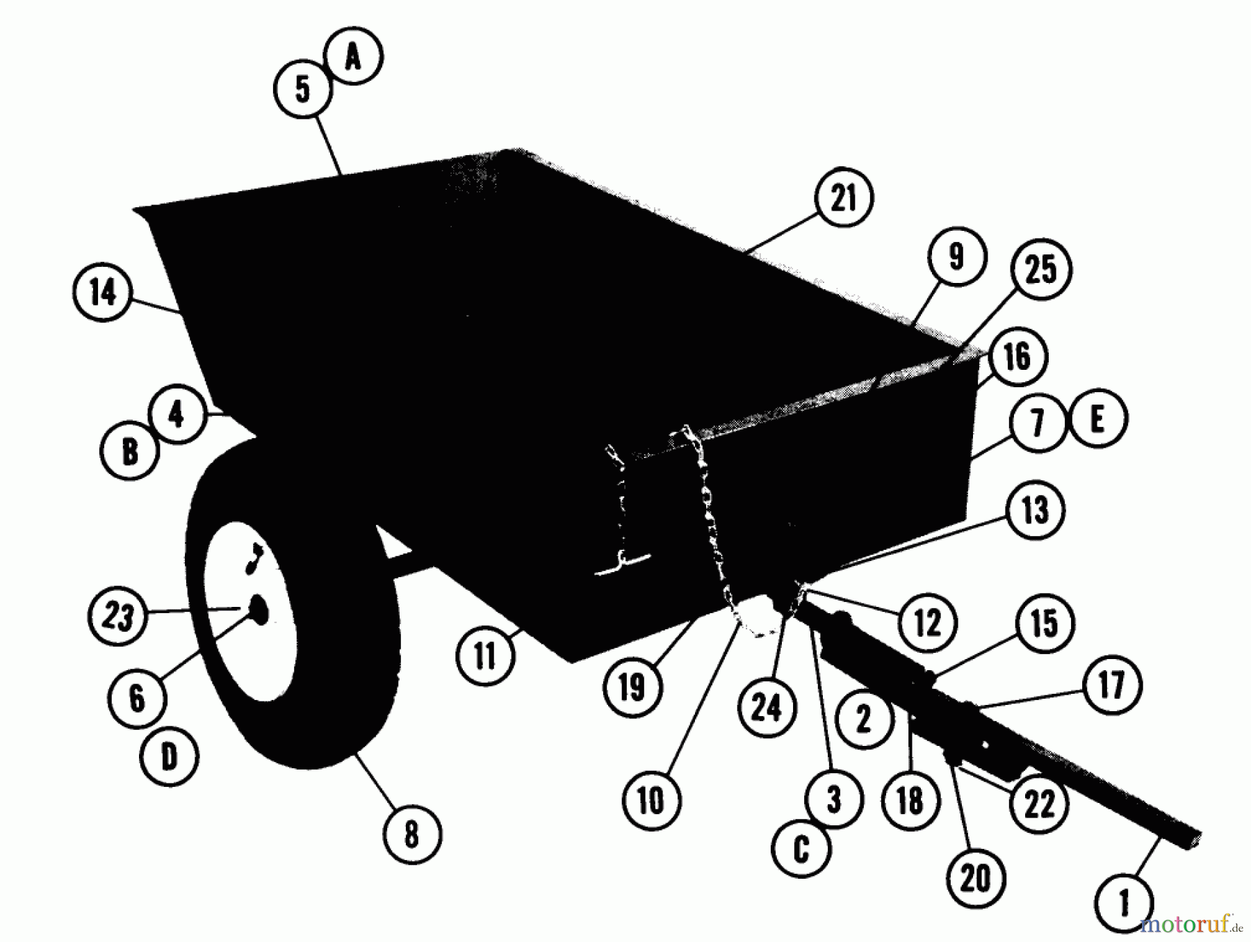  Toro Neu Utility Carts LTD-243 - Toro 5.5 Cubic Foot Cart, 1963 LTD-24 DUMP TRAILER PARTS LIST