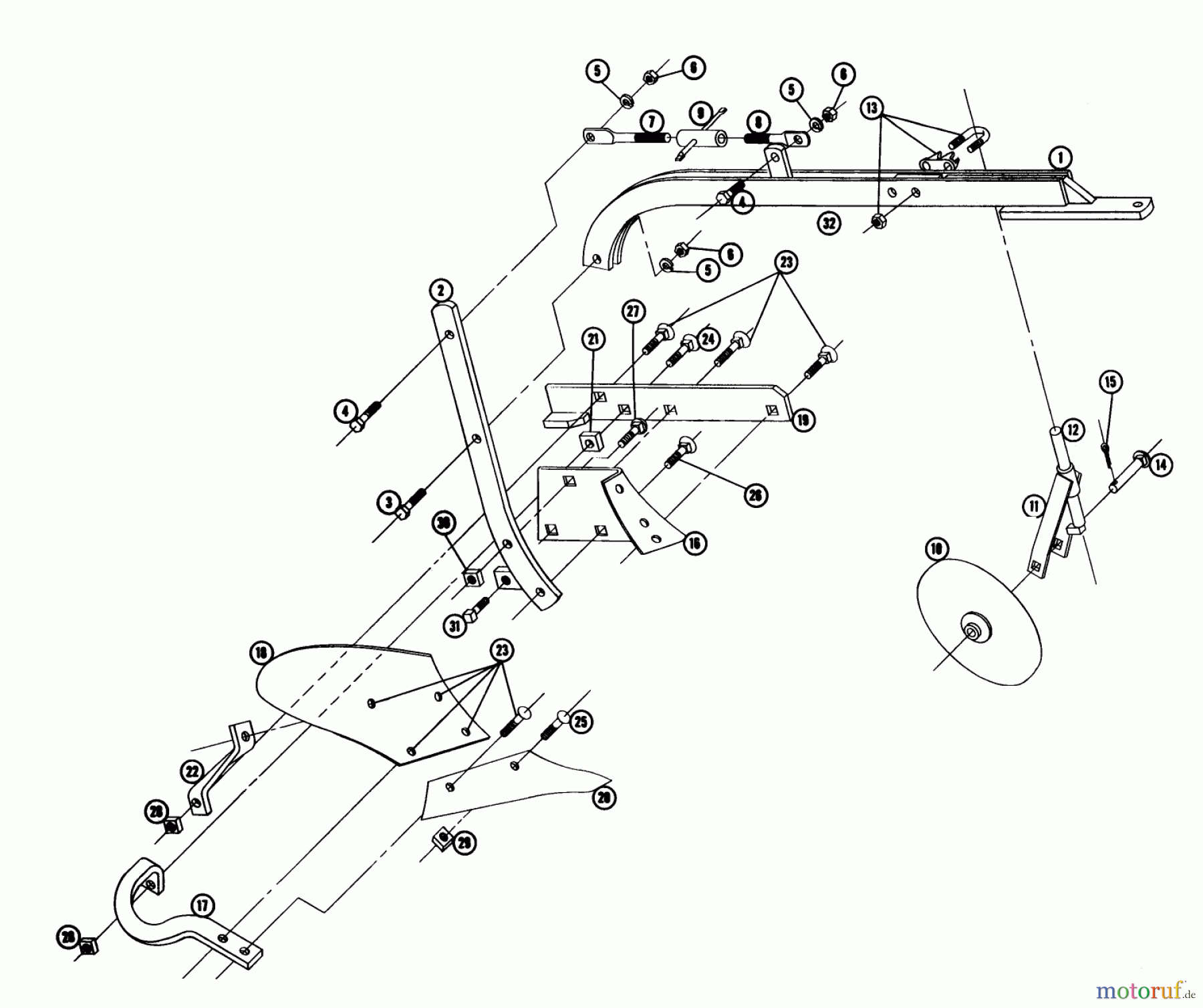  Toro Neu Utility Carts LTD-242 - Toro 5.5 Cubic Foot Cart, 1962 PLOW & COULTER PP-10HD PARTS LIST